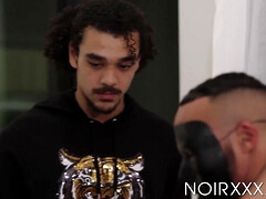Noire, Sucer une bite, Gorge profonde, Queue, Noir ébène, Homosexuelle, Hard, Interracial