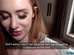 Amateur, Américain, Tir de sperme, Faciale, Léchez, De plein air, Public, Rousse roux