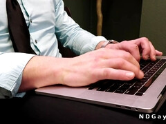 In den arsch, Blasen, Schwul, Wichsen, Muskel, Büro, Arsch lecken, Ablutschen