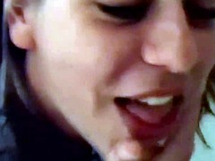 Amateur, Belle grosse femme bgf, Blonde, Sucer une bite, Tir de sperme