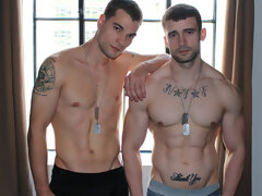 Doggy style bareback makes hot bloke wanna swallow