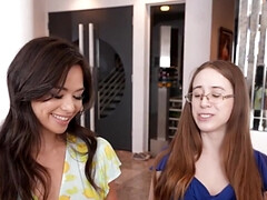 Grosser schwanz, Braunhaarige, Besamung, Familie, Hd, Lecken, Rau, Taboo