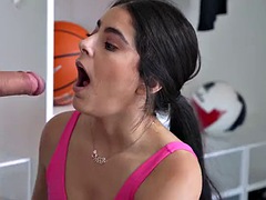 EXXXTRA SMALL - looking on Angel Gostosa in the Girls Locker Room