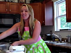 Blonde Trisha Uptown Celebrates Her BDay with Nude Cooking!