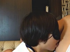 アジア人, ぽっちゃり, フェラチオ, オッパイの