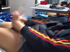 Corrida, Gay, Latina, Masturbación, Flaco, Solo, Tatuaje, Juguetes