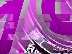 素人, 美女, デカパイ, オナニー, 一人, ティーン, オッパイの, おもちゃ