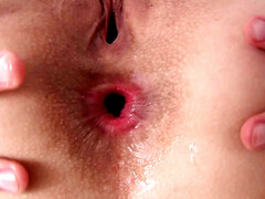 茶髪の, ディルド, レザー, オナニー, パンティ, 剃毛, 締まりの良い, おもちゃ