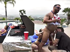 Anal, Lécher le cul, Sucer une bite, Homosexuelle, Groupe, Poilue, Hard, Plan cul à trois