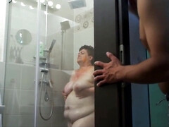 Belle grosse femme bgf, Gros seins, Sucer une bite, Tir de sperme, Grosse, Mamie, Hd, Nénés