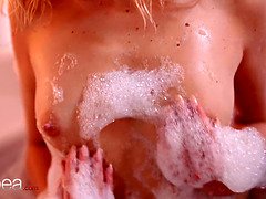 69, Tchèque, Doigter, Embrassement, Léchez, Petite femme, Chatte, Mouillée