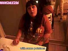 Grote kont, Pijpbeurt, Mollig, Hondjeshouding, Extreem, Sperma in gezicht, Hardcore, Gezichtspunt