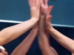 デカパイ, 黒人, 顔面騎乗, 指いじり, 足フェチ, 異人種間, なめる, フェラする