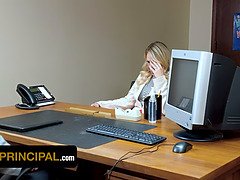 Stepmom Charley Hart gets a hard lesson from horny Principal in sex ed!