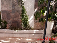 Big Ass Tattooed Redhead Devil Khloe fucked Outdoors Doggystyle - Big fake tits