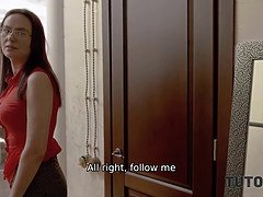 Tutor4k. fake schoolteacher confronted by student who hauls her into hot xxx