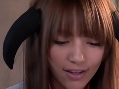 Mellow Japanese gal perfroming an amazing cosplay porn video