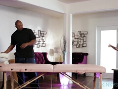 お尻, 黒人, フェラチオ, 異人種間, マッサージ, オフィス, オマンコ, 濡れ