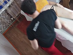 Sexy wife fucked by a real masseur