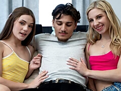 Cheerleader Kait and Juniper Ren's young (18+) clip by Bratty Sis