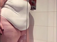 美女, ぽっちゃり, デカパイ, イギリス人, 茶髪の, ぽちゃ, オナニー, 一人