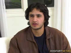 Grote lul, Zwart, Blond, Man die toekijkt, Sperma shot, Diep in de keel, Lul, Ruw