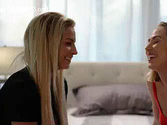 Smooching, tribbing, natural-tits