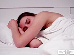 Érotique, Femelle, Doigter, Masturbation, Chatte, Solo, Adolescente, Nénés