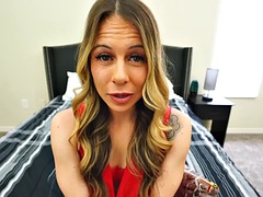 Sucer une bite, Tir de sperme, Hôtel, Lingerie, Pov, Chevaucher, Maigrichonne, Nénés