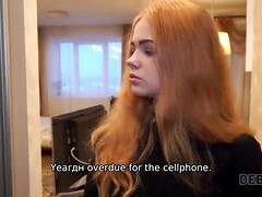 Pijpbeurt, Diep in de keel, Hardcore, Huisgemaakt, Roodharige vrouw, Ruw, Russisch, Tiener