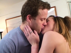 Skinny chick fucks on the couch