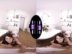 Tridimensionnel, Sucer une bite, Brunette brune, Fétiche, Groupe, Réalité, Adolescente, Nénés