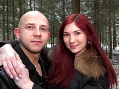 デカチン, フェラチオ, バック, 女 人男 人, アウトドア, 赤毛, ティーン, オッパイの