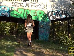 Brits, Tsjechisch, Diep in de keel, Hd, Buiten, Openbaar, Tiener