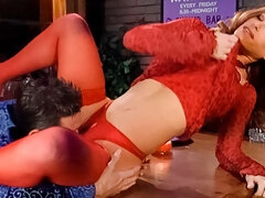 Culo, Mamada, Peludo, Lamidas, Madres para coger, Coño, Pelirrojo, Medias largas