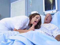 デカパイ, フェラチオ, チン, 医者, 自然山雀, 看護婦, 三人, ユニフォーム