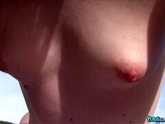 Amateur, Estilo perrito, Dinero, Tetas naturales, Al aire libre, Realidad, Pelirrojo, Tetas