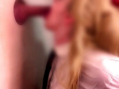 Pregnant Power From Chainsaw Man Plays With Cock In Glory Hole Lily Corinth Sloppy Blowjob