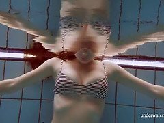 浴室, Hd, 裸, オマンコ, 剃毛, ティーン, オッパイの, 水中