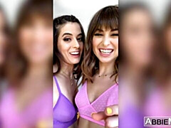 Abbie Maley and her slutty girlfriend are showing their bodies