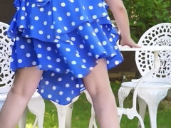 Huisvrouw, Masturbatie, Rijpe lesbienne, Openbaar, Geschoren