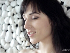 デカパイ, 茶髪の, 女, 指いじり, オナニー, 自然山雀, オマンコ, オッパイの