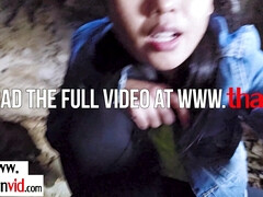 Nasty amateur porn Thai mom humped in a cave