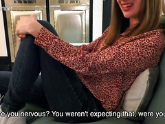 素人, フェラチオ, 茶髪の, フランス人, ホテル, 下着, 小柄, オッパイの