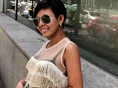 Asiatisch, Blasen, Braunhaarige, Besamung, Hd, Interrassisch, Milf, Im freien