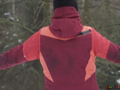 Fingern, Freundin, Lesbisch, Lecken, Im freien, Dusche, Schüchtern, Nass