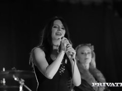 Минет, Брюнетки, Семяизвержение, Две девушки, Кожа, Натуральные, Киски, Бритые