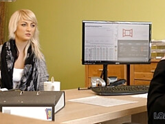 Flirtatious miss's sex for money action