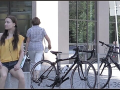 Lieveling, Rondborstig, Flashing, Natuurlijke tieten, Buiten, Openbaar, Tieten likken, Bekijker