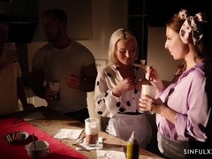 Schönheit, Blasen, Paar, Küssen, Lecken, Pornostars, Muschi, Titten